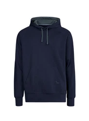 Trigema Kapuzensweatshirt aus Biobaumwolle blau/navy