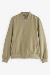 Next Bomberjacke Schlichte (1-St) Khaki/Dunkelgrün/Braun