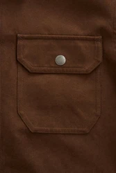 Next Lederimitatjacke Truckerjacke mit Kragen aus Velourskunstleder (1) Braun/Dunkelbraun