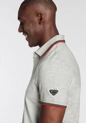Bruno Banani Poloshirt Kurzarm Hellgrau/Grau
