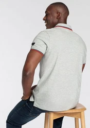 Bruno Banani Poloshirt Kurzarm Hellgrau/Grau