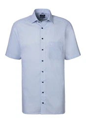 OLYMP Kurzarmhemd Luxor modern fit Hellblau/Blau/Dunkelblau