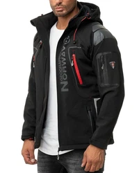 Geographical Norway Herren Softshelljacke Outdoor Jacke batechno schwarz