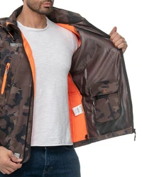Geographical Norway Herren Softshelljacke Outdoor Jacke batechno Khaki/Orange