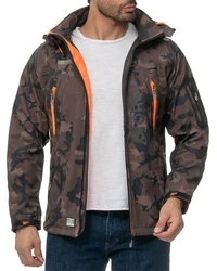 Geographical Norway Herren Softshelljacke Outdoor Jacke batechno Khaki/Orange