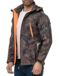Geographical Norway Herren Softshelljacke Outdoor Jacke batechno Khaki/Orange