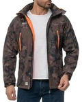 Geographical Norway Herren Softshelljacke Outdoor Jacke batechno Khaki/Orange