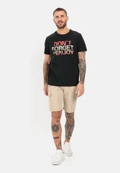 camel active T-Shirt Schwarz/Mischfarben/Grau