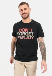 camel active T-Shirt Schwarz/Mischfarben/Grau