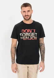 camel active T-Shirt Schwarz/Mischfarben/Grau