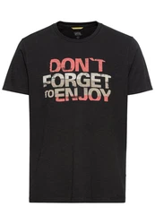 camel active T-Shirt Schwarz/Mischfarben/Grau