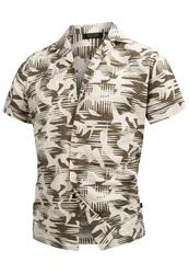 Indicode Langarmhemd INDarcy Grün/Khaki/Dunkelgrün/Beige/Blau