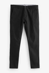 Next Chinohose Skinny Fit Chinohose mit Stretch Dunkelgrau/Schwarz