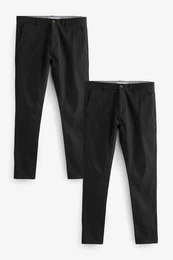 Bandeau-Bikini-Top Skinny Fit Chinohose mit Stretch Mehrfachpackung (2-St)