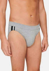 Schiesser Slip Organic Cotton mit seitlichen Streifen (6er Pack) Grau/Hellgrau