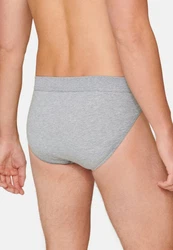 Schiesser Slip Organic Cotton mit seitlichen Streifen (6er Pack) Grau/Hellgrau