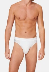 Schiesser Slip Organic Cotton mit seitlichen Streifen (6er Pack) Grau/Weiß/Hellgrau