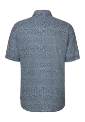 OLYMP Kurzarmhemd Casual Blau/Hellblau/Dunkelblau