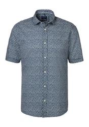 OLYMP Kurzarmhemd Casual Blau/Hellblau/Dunkelblau
