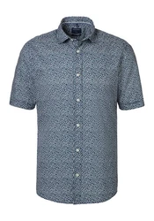 OLYMP Kurzarmhemd Casual Blau/Hellblau/Dunkelblau