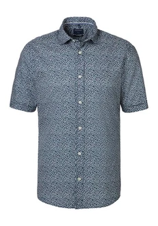 OLYMP Kurzarmhemd Casual Blau/Hellblau/Dunkelblau