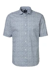 OLYMP Kurzarmhemd Casual Blau/Hellblau/Dunkelblau/Grau