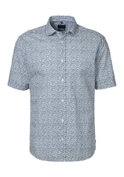 OLYMP Kurzarmhemd Casual Blau/Hellblau/Dunkelblau/Grau