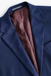 Next Baukastensakko Slim Fit Anzugsakko Dunkelblau/Hellblau