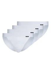 Skiny Slip 4er Pack Basic (Spar-Set) Weiß/Grau