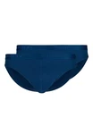 Skiny Slip Basic Cotton Rib Dunkelblau/Blau/Hellblau