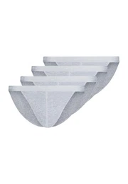 Slip 4er Pack Basic (Spar-Set, 4-St) Slip / Unterhose - Baumwolle - Ohne Eingriff - Atmungsaktiv