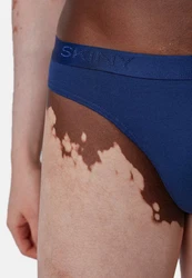 Skiny Slip Basic Cotton Rib Dunkelblau/Blau/Hellblau