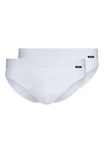 Skiny Slip Herren Brasil Basic Retro (2-St) Weiß/Creme