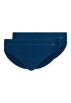 Skiny Slip Herren Brasil Basic Retro (2-St) Dunkelblau/Blau/Hellblau