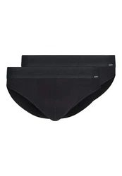 Skiny Slip Herren Brasil Basic Retro (2-St) Schwarz/Dunkelgrau
