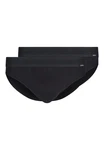 Skiny Slip Herren Brasil Basic Retro (2-St) Schwarz/Dunkelgrau