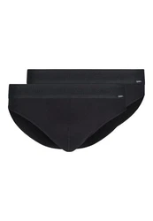 Skiny Slip Herren Brasil Basic Retro (2-St) Schwarz/Dunkelgrau