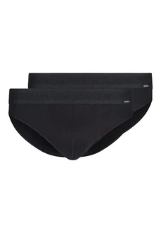 Skiny Slip Herren Brasil Basic Retro (2-St) Schwarz/Dunkelgrau