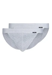 Skiny Slip Herren Tanga-Slip 2er Pack Cotton Retro Grau/Hellgrau