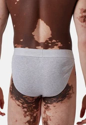 Skiny Slip Herren Tanga-Slip 2er Pack Cotton Retro Grau/Hellgrau