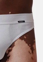 Skiny Slip Herren Brasil Basic Retro (2-St) Weiß/Creme