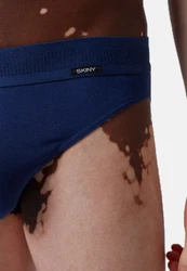Skiny Slip Herren Brasil Basic Retro (2-St) Dunkelblau/Blau/Hellblau