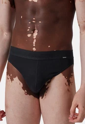 Skiny Slip Herren Brasil Basic Retro (2-St) Schwarz/Dunkelgrau