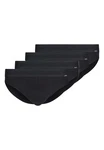 Skiny Slip Basic 4er Pack Schwarz/Dunkelgrau/Dunkelblau