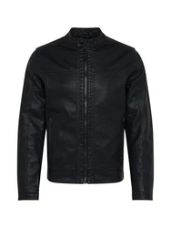 JACK & JONES Herren Jjewarner Jacket Noos Kunstlederjacke Schwarz