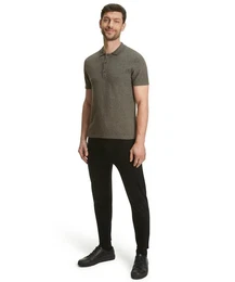 Poloshirt (1-tlg) mit Leinenanteil