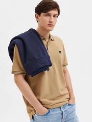 SELECTED HOMME Poloshirt SLHDante SPORT SS POLO NOOS beige/khaki