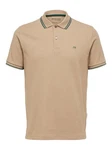 SELECTED HOMME Poloshirt SLHDante SPORT SS POLO NOOS Khaki/Braun/Beige