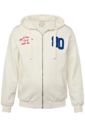 Fleecejacke Hoodiejacke Zipper Badges Kngurutasche