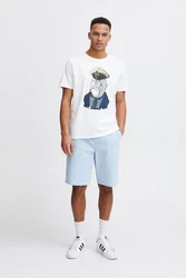 Blend T-Shirt BHTee hellbeige/dunkelblau/weiß